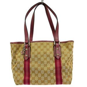 Gucci Beige Canvas GG Tote Handbag